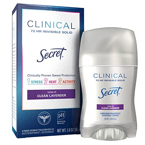 Secret Clinical Strength Antiperspirant and Deodorant for Women, Lavender, 72-Hour Invisible Solid, 1.6 oz - görsel 1