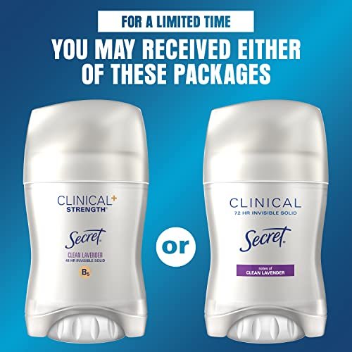 Secret Clinical Strength Antiperspirant and Deodorant for Women, Lavender, 72-Hour Invisible Solid, 1.6 oz - görsel 9