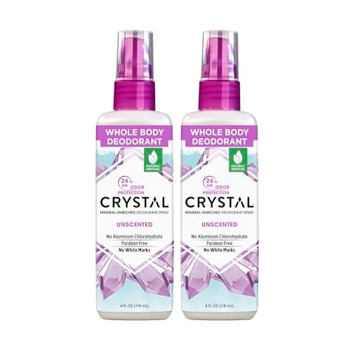 Crystal Body Deodorant Spray - 4 fl oz (Pack of 2) - Natural Mineral Deodorant for Sensitive Skin, Aluminum-Free, Long-Lasting Odor Protection - görsel 2