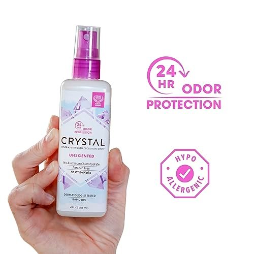 Crystal Body Deodorant Spray - 4 fl oz (Pack of 2) - Natural Mineral Deodorant for Sensitive Skin, Aluminum-Free, Long-Lasting Odor Protection - görsel 4