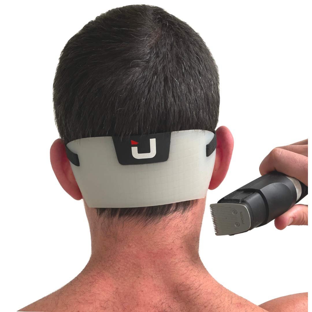 EdgUp 2.0 Professional Barber Neckline Shaving Template | Fade & Lineup Hair Cutting Guide | DIY Haircut Stencil Tool | Hands-Free Neck Trimmer Guide | Flexible Silicone for Men's Grooming Avelisse
