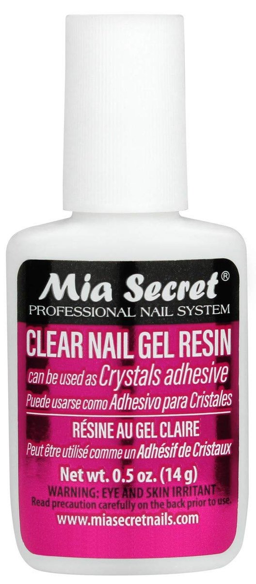 Mia Secret Clear Brush-On Gel Resin - 0.5 oz Professional Nail Art Brush-On Gel - görsel 1
