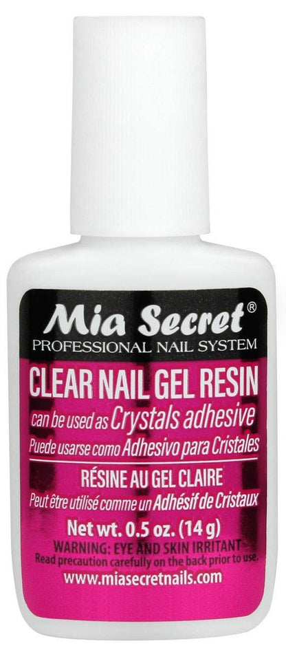 Mia Secret Clear Brush-On Gel Resin - 0.5 oz Professional Nail Art Brush-On Gel
