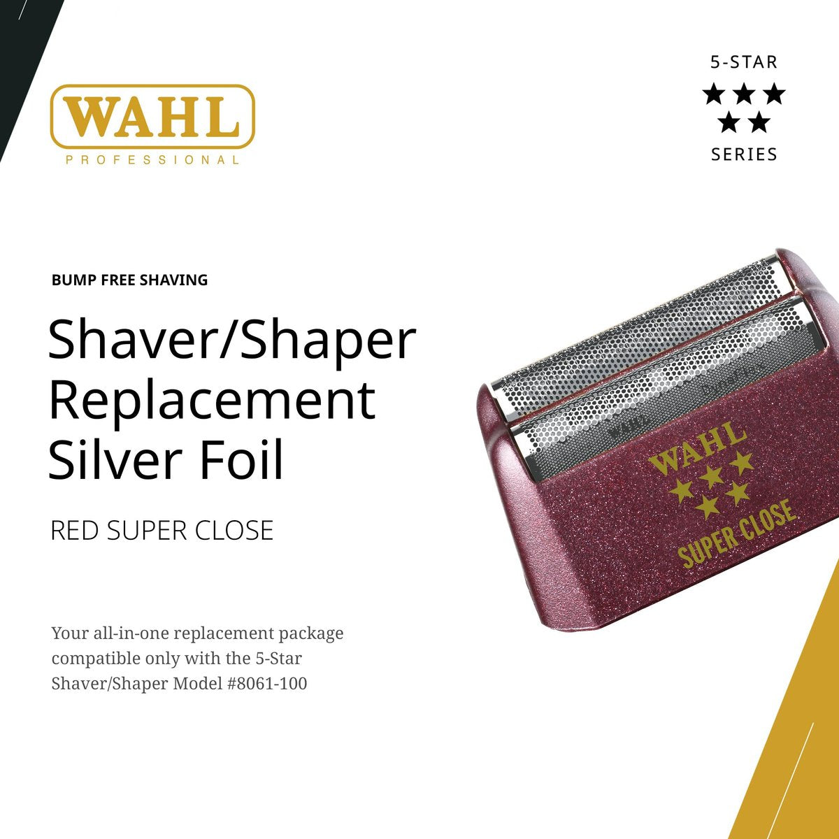 Wahl Professional 5 Star Series Shaver Shaper Replacement Foil - Super Close Shave, Hypo-Allergenic Silver Avelisse