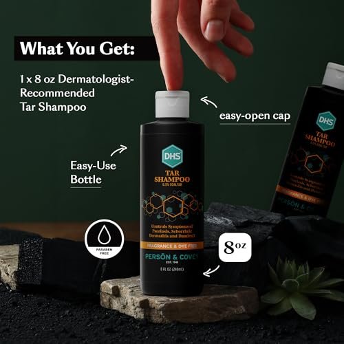 Person & Covey DHS Tar Shampoo – 8 oz | Effective Dandruff & Scalp Relief Avelisse