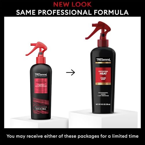 TRESemmé Protecting Heat Spray with Keratin & Extra Hold Hairspray, 3-Pack, 8 Fl Oz Each - Thermal Protection & Frizz Control Avelisse
