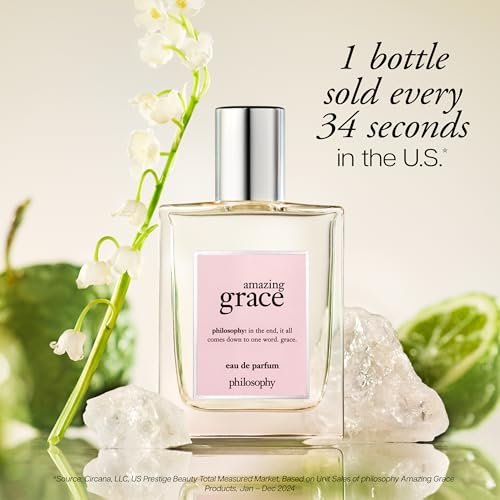 philosophy amazing grace eau de parfum - Clean & Floral Women's Perfume with Bergamot, Lily of the Valley & Musk - Long Lasting Fragrance - 2 fl oz Avelisse