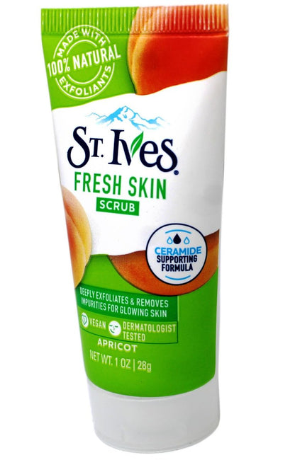 St. Ives Apricot Scrub Exfoliant – Travel-Size 6-Pack, 1 oz Each