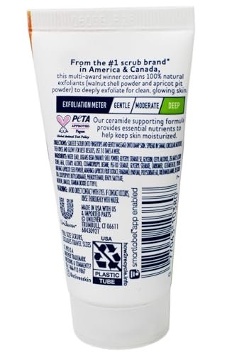 St. Ives Apricot Scrub Exfoliant – Travel-Size 6-Pack, 1 oz Each