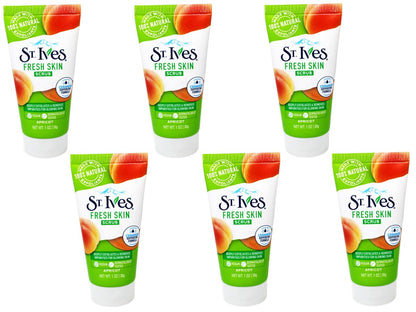 St. Ives Apricot Scrub Exfoliant – Travel-Size 6-Pack, 1 oz Each