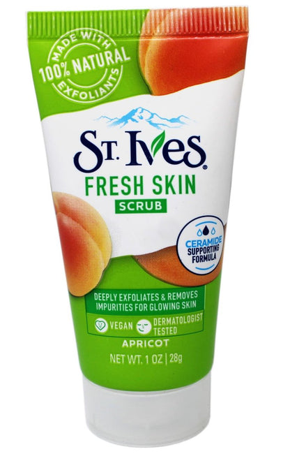St. Ives Apricot Scrub Exfoliant – Travel-Size 6-Pack, 1 oz Each