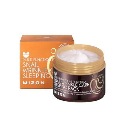 MIZON Snail Wrinkle Care Sleeping Pack - Overnight Firming Mask with Snail Mucin, Adenosine & Shea Butter for Damaged Skin & Fine Lines (2.7 fl oz) Avelisse