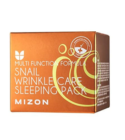 MIZON Snail Wrinkle Care Sleeping Pack - Overnight Firming Mask with Snail Mucin, Adenosine & Shea Butter for Damaged Skin & Fine Lines (2.7 fl oz) Avelisse