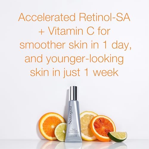 Neutrogena Rapid Tone Repair Retinol + Vitamin C Dark Spot Corrector Face Serum - Daily Anti-Wrinkle & Brightening Serum, 1 oz Avelisse