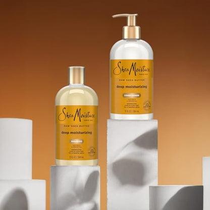 SheaMoisture Deep Moisturizing Shampoo & Conditioner Set with Raw Shea Butter, Sea Kelp & Argan Oil for Coily & Curly Hair, 13 oz Each Avelisse