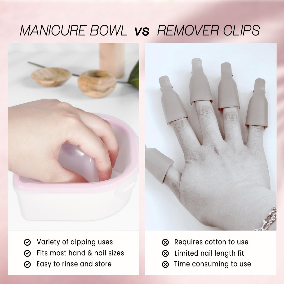 MosBug Acetone Resistant Soak Off Warm Water Bowl for Manicure & Nail Spa Treatment - görsel 11