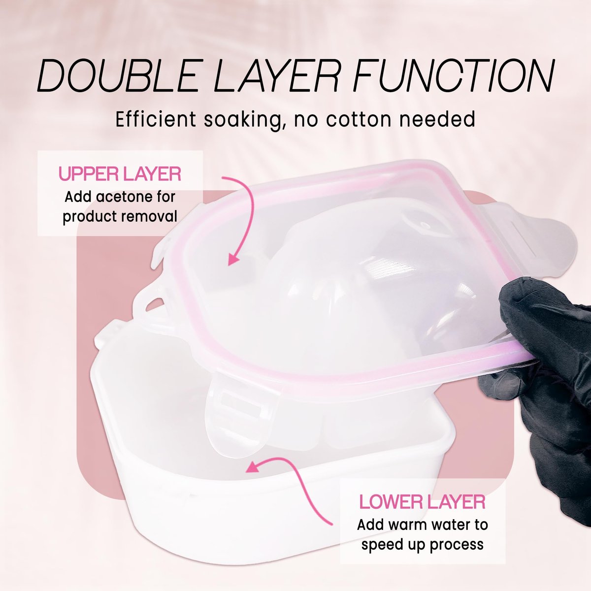 MosBug Acetone Resistant Soak Off Warm Water Bowl for Manicure & Nail Spa Treatment - görsel 5