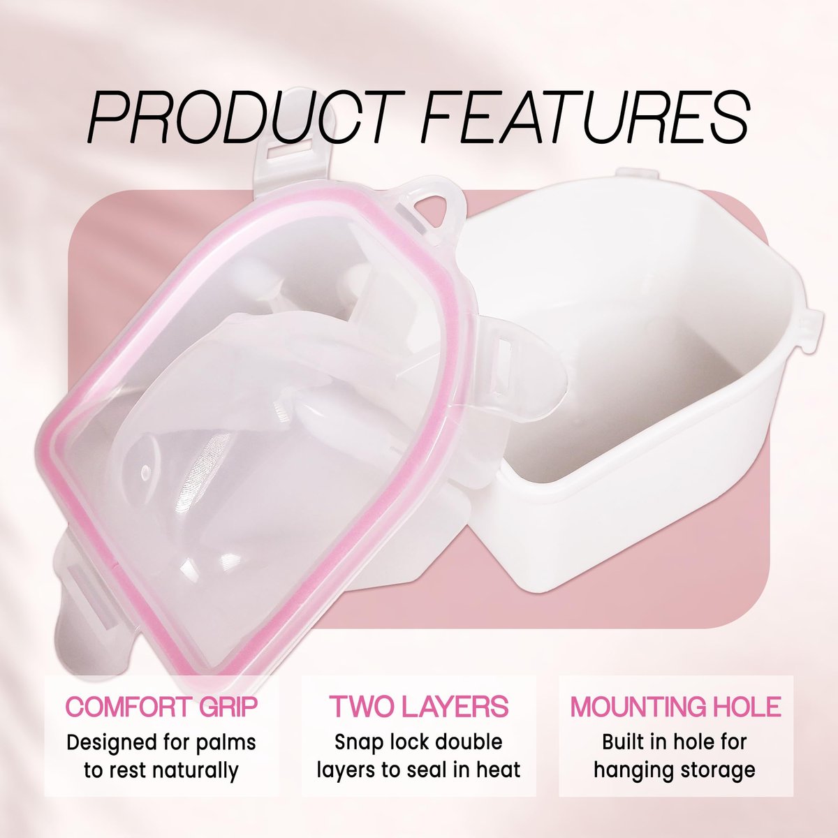 MosBug Acetone Resistant Soak Off Warm Water Bowl for Manicure & Nail Spa Treatment - görsel 7
