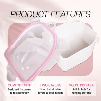 MosBug Acetone Resistant Soak Off Warm Water Bowl for Manicure & Nail Spa Treatment