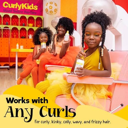 CurlyKids Hair Detangler Conditioner for Kids – Sulfate & Paraben Free, 8oz – Nourishing Formula for Kinky, Wavy & Curly Hair