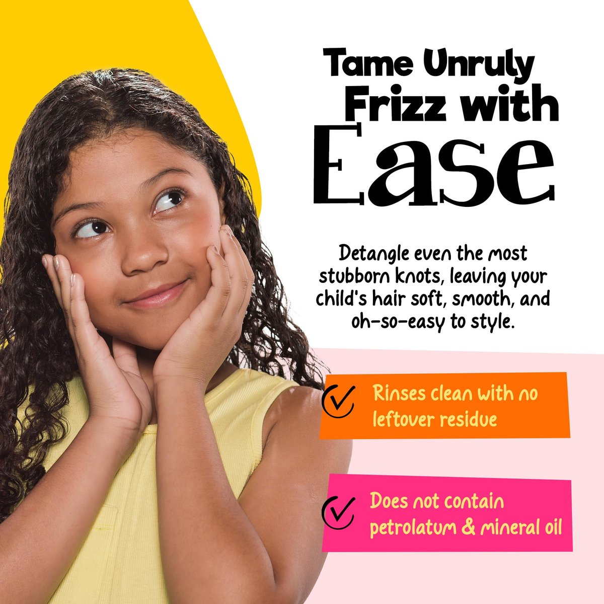 CurlyKids Frizz Control Paste - Anti-Frizz Styling Paste for Curly, Kinky, Coily & Mixed-Texture Hair - Smooth Edges, Tame Flyaways, Maximum Moisture, No Sticky Residue Formula for Kids Haircare, 6oz Avelisse