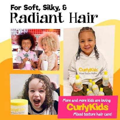CurlyKids Frizz Control Paste - Anti-Frizz Styling Paste for Curly, Kinky, Coily & Mixed-Texture Hair - Smooth Edges, Tame Flyaways, Maximum Moisture, No Sticky Residue Formula for Kids Haircare, 6oz Avelisse