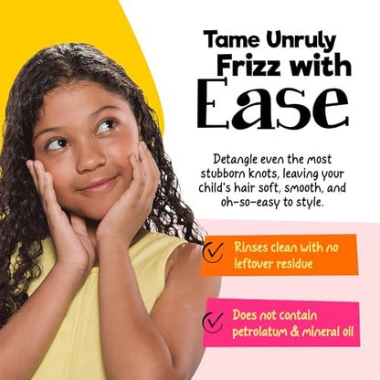 CurlyKids Frizz Control Paste - Anti-Frizz Styling Paste for Curly, Kinky, Coily & Mixed-Texture Hair - Smooth Edges, Tame Flyaways, Maximum Moisture, No Sticky Residue Formula for Kids Haircare, 6oz Avelisse