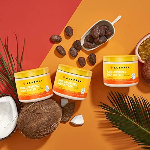 Alaffia Pure Unrefined Shea Butter - Unscented, 11 oz - Moisturizing Body Butter for Dry & Sensitive Skin - görsel 15