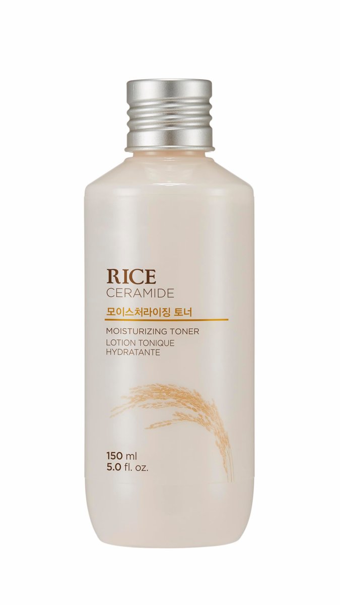 THE FACE SHOP Rice Ceramide Moisturizing Toner – Hydrating Korean Toner with Rice Water for Dry Skin, Strengthens Skin Barrier, 5.0 fl. oz. - görsel 1