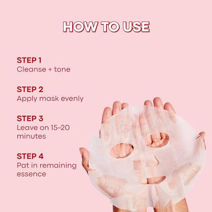 TONYMOLY I'm Rice Sheet Mask – Hydrating, Brightening & Soothing Korean Face Mask with Rice Extract & Vitamin Essence for Radiant Skin
