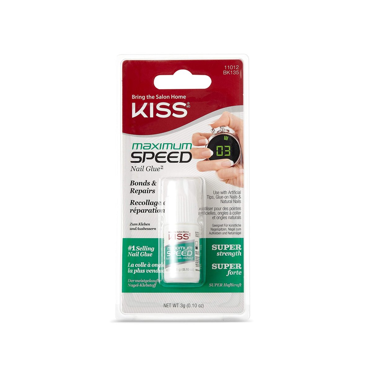 Kiss Maximum Speed Nail Glue (2 Pack) – Strong, Fast-Drying Adhesive for Nail Art Avelisse