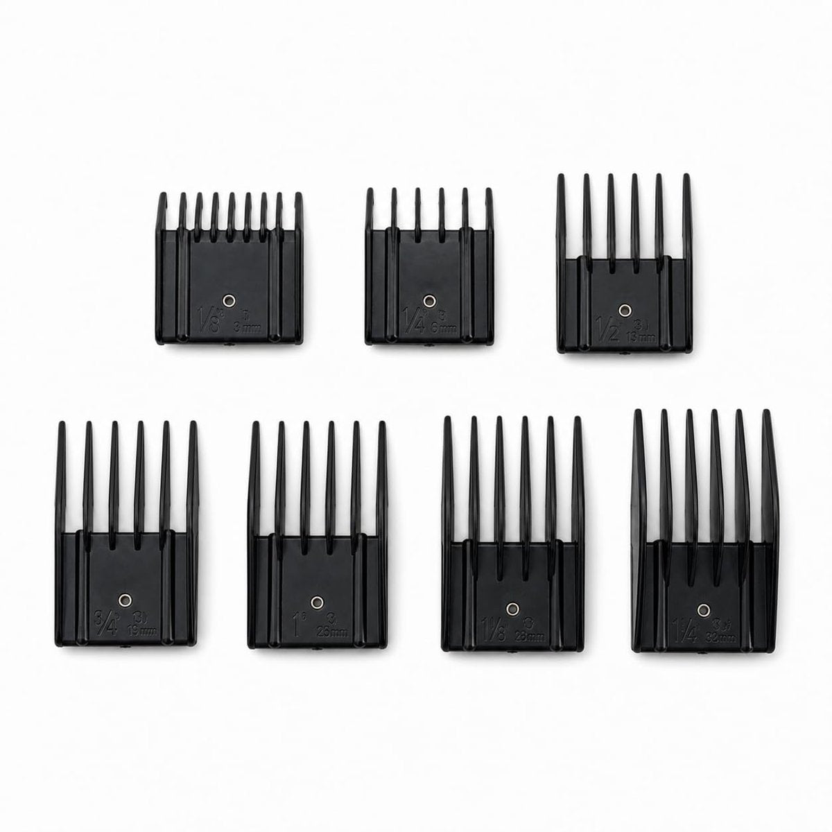 Miaco 7 Piece Universal Clipper Guide Comb Guard Set - Compatible with Oster, Andis, Wahl Professional Clippers Avelisse