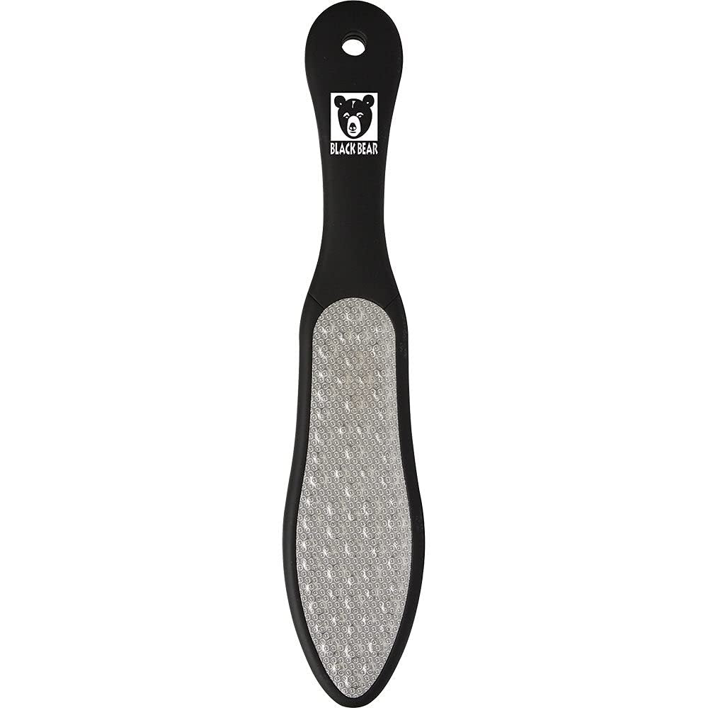 ForPro Black Bear Stainless Steel Pedicure File - Double-Sided Callus Remover for Heels and Feet, 10.5 Inches - görsel 1