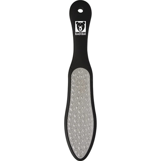 ForPro Black Bear Stainless Steel Pedicure File - Double-Sided Callus Remover for Heels and Feet, 10.5 Inches