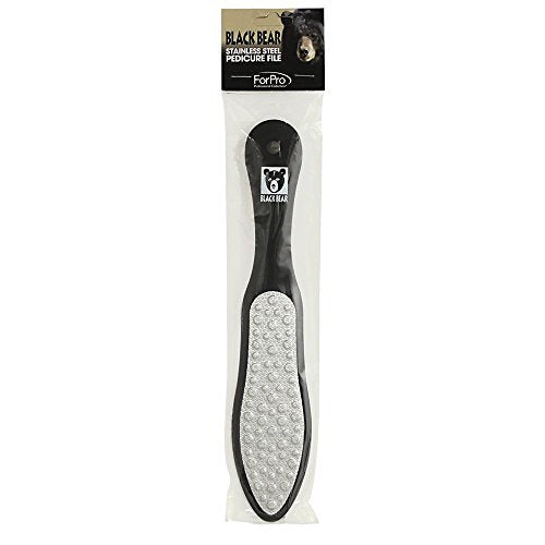 ForPro Black Bear Stainless Steel Pedicure File - Double-Sided Callus Remover for Heels and Feet, 10.5 Inches - görsel 4