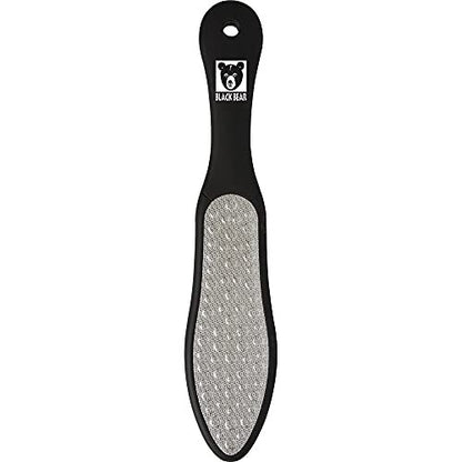 ForPro Black Bear Stainless Steel Pedicure File - Double-Sided Callus Remover for Heels and Feet, 10.5 Inches