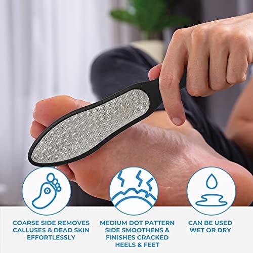 ForPro Black Bear Stainless Steel Pedicure File - Double-Sided Callus Remover for Heels and Feet, 10.5 Inches - görsel 10