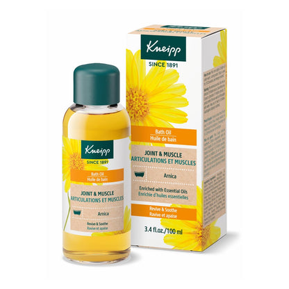 Kneipp Joint & Muscle Arnica Bath Oil – Soothe Achy Joints & Post-Workout Muscles – Vegan, 3.38 fl oz (10 Baths) Avelisse