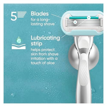 Gillette Venus Deluxe Smooth Sensitive Women's Razor Blade Refills, 4 Count