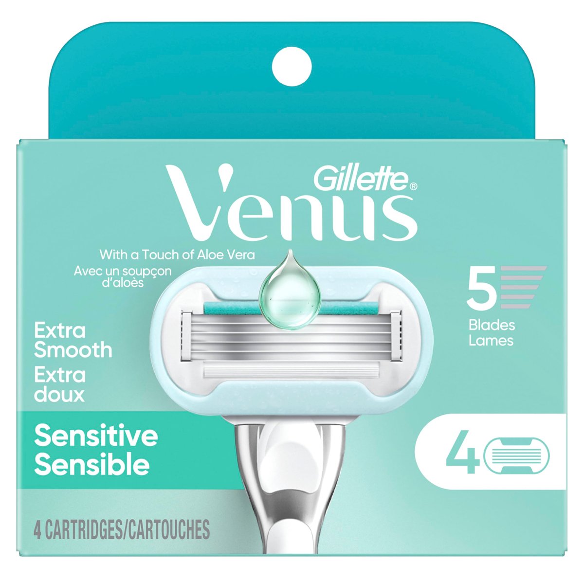 Gillette Venus Deluxe Smooth Sensitive Women's Razor Blade Refills, 4 Count - görsel 16