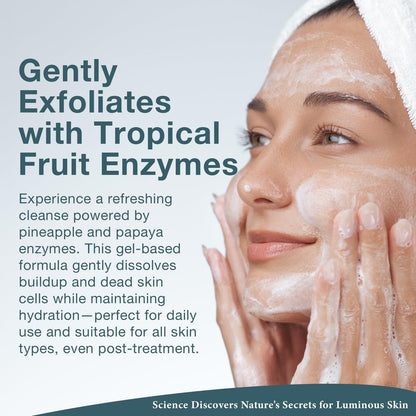 Lira Clinical BIO Enzyme Cleanser for Sensitive Skin - Papaya Enzyme Gel Face Wash - Hydrophilic Exfoliating Facial Cleanser - Deep Cleansing Skincare with Hydrating Care - 6 Oz Avelisse