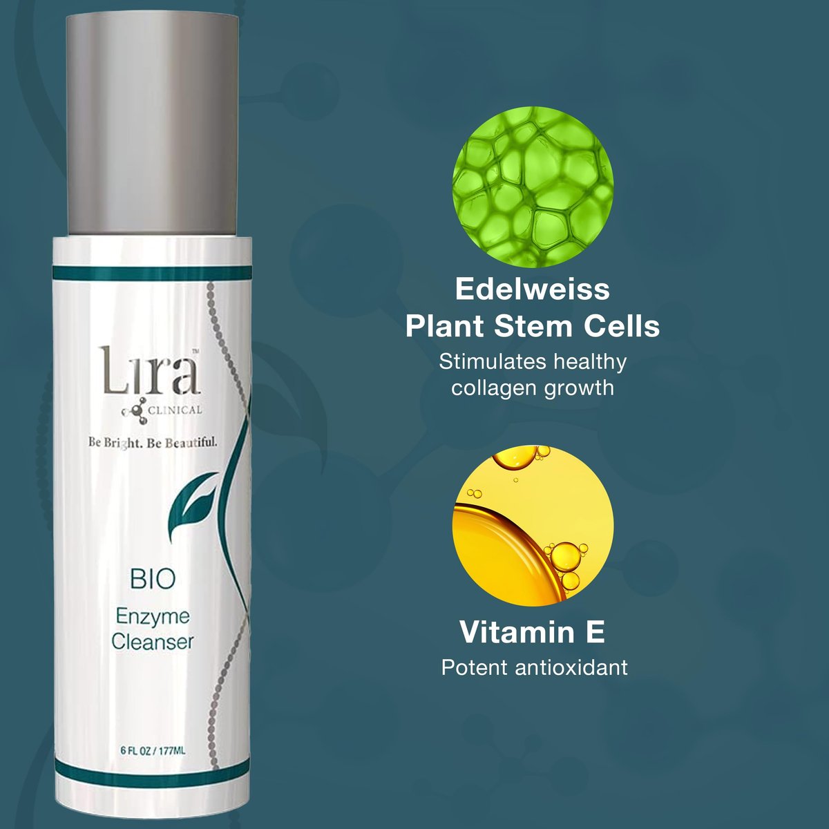 Lira Clinical BIO Enzyme Cleanser for Sensitive Skin - Papaya Enzyme Gel Face Wash - Hydrophilic Exfoliating Facial Cleanser - Deep Cleansing Skincare with Hydrating Care - 6 Oz Avelisse