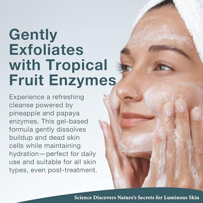 Lira Clinical BIO Enzyme Cleanser for Sensitive Skin - Papaya Enzyme Gel Face Wash - Hydrophilic Exfoliating Facial Cleanser - Deep Cleansing Skincare with Hydrating Care - 6 Oz Avelisse
