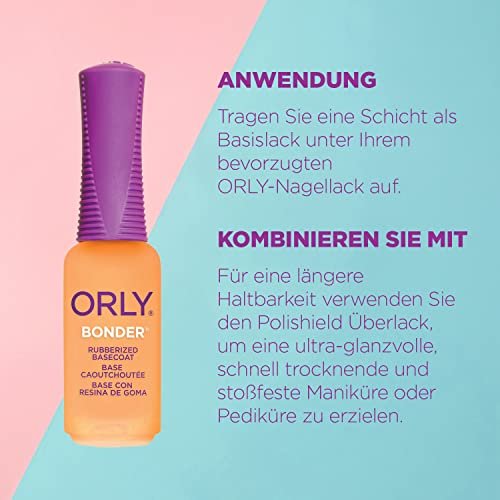 Orly Bonder Rubberized Nail Base Coat – 0.3 oz | Long-Lasting Nail Polish Base - görsel 6