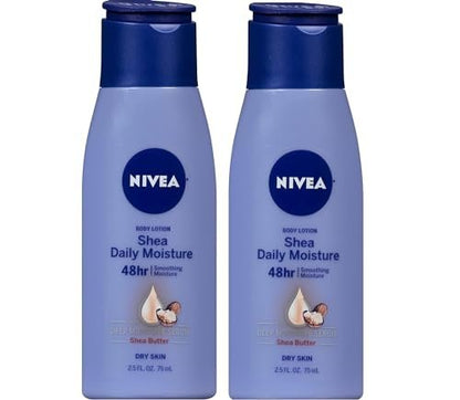 NIVEA Smooth Sensation Body Lotion, 2.5 Fl Oz (Pack of 2) – Hydrating Moisturizer for Dry Skin