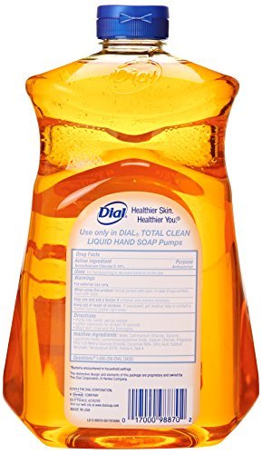 Dial Gold Antibacterial Liquid Hand Soap with Moisturizer - 7.5 oz Pump + 52 oz Refill (2 Piece Set) Avelisse
