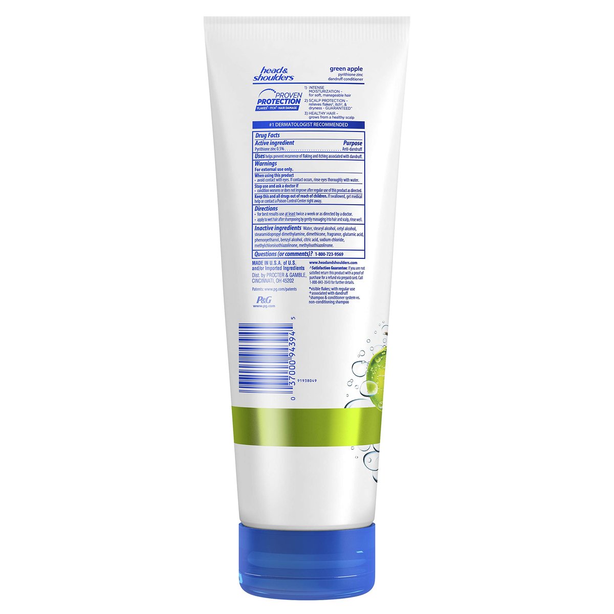 Head & Shoulders Green Apple Conditioner 13.5 Fl Oz – Dandruff Control & Silky Hair Avelisse