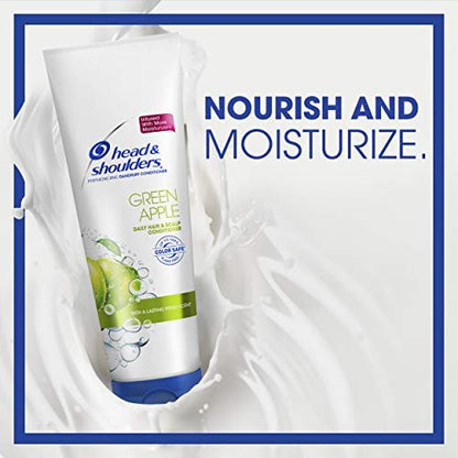 Head & Shoulders Green Apple Conditioner 13.5 Fl Oz – Dandruff Control & Silky Hair Avelisse