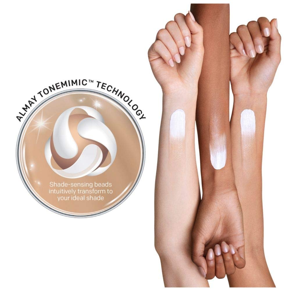Almay Skintone Matching Foundation, Smart Shade Face Makeup with SPF 15, Hypoallergenic, Oil-Free, Dermatologist-Tested, 200 Light Medium, 1 fl oz Avelisse