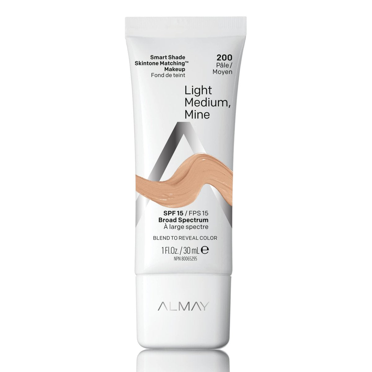 Almay Skintone Matching Foundation, Smart Shade Face Makeup with SPF 15, Hypoallergenic, Oil-Free, Dermatologist-Tested, 200 Light Medium, 1 fl oz Avelisse